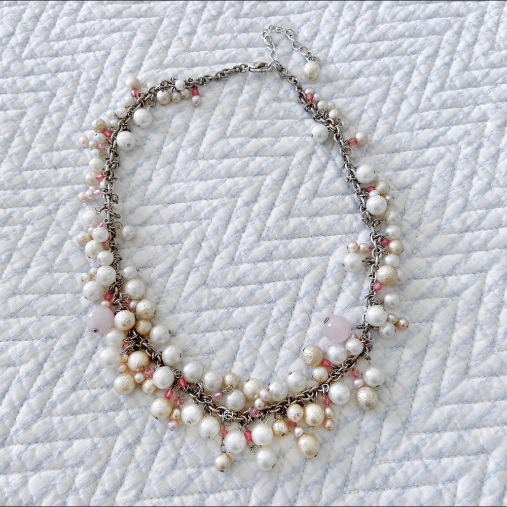 Sterling silver beaded adjustable short necklace